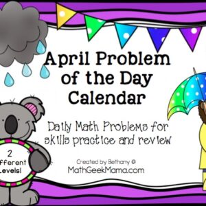 April Problem of the Day Calendar