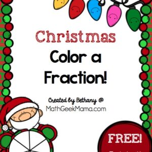 Christmas Fraction Practice Pages