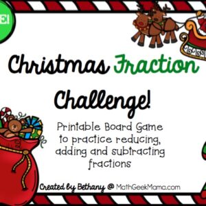 Christmas Fraction Game