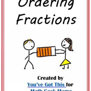 Comparing & Ordering Fractions Cut & Paste