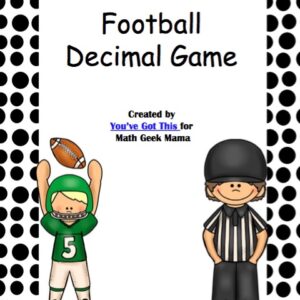 Printable Decimal Operations Game