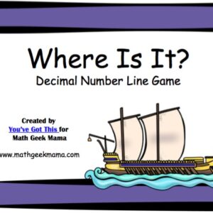 Decimals Partner Game {Using a Number Line}