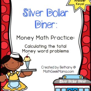 Diner Themed Money Math Practice Pack