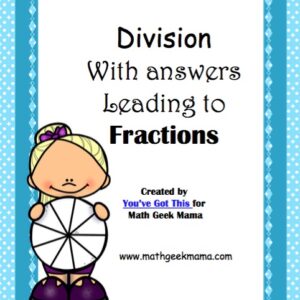 Division with Fraction Answers: BINGO Game