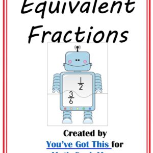 Robot Equivalent Fractions Puzzle Set
