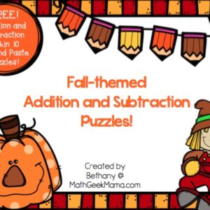 Fall Themed Puzzles (Addition and Subtraction)