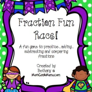 Fraction Fun Race {Printable Board Game}