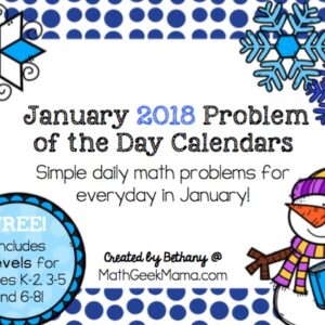 January 2018 Calendar
