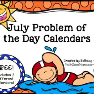 July Problem of the Day Calendar
