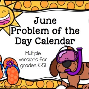 June Problem of the Day Calendar