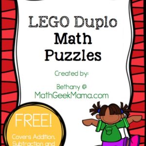 LEGO Duplo Printable Math Puzzles