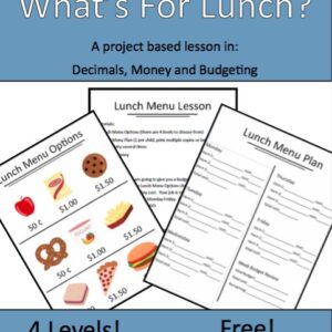 What's For Lunch Decimals Lesson