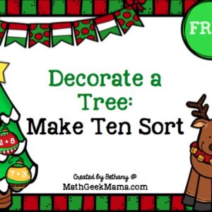 Christmas Tree Make Ten Sort