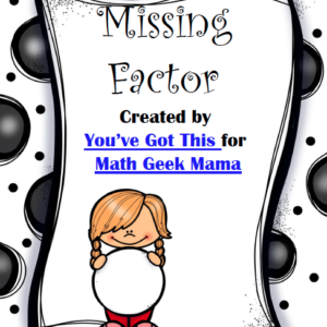 Low Prep BINGO: Missing Factors