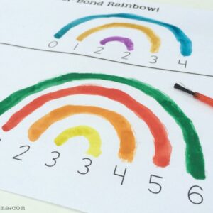 Number Bond Rainbow Printable Page