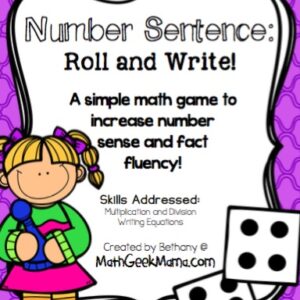Multiplication and Division: Roll and Write