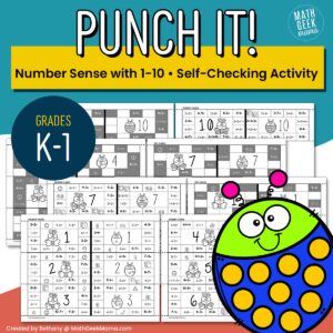 Punch It! Cards: Numbers 1-10