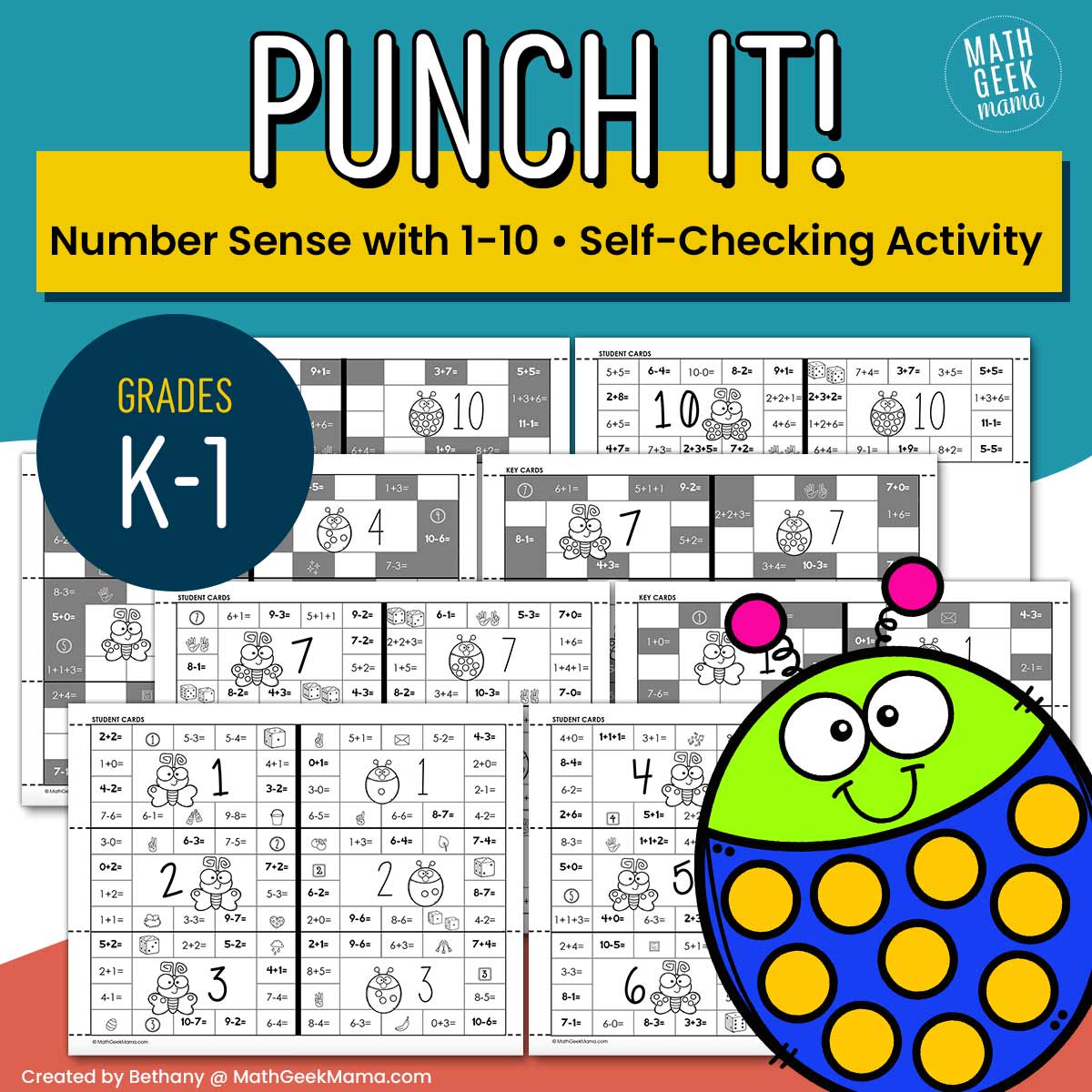 Punch It! Cards: Numbers 1-10