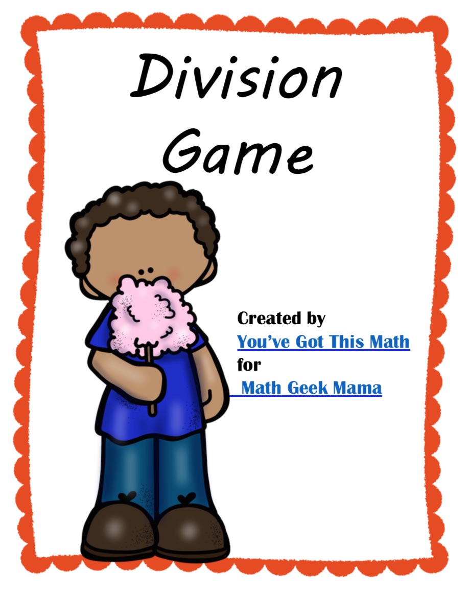 Basic Division Facts Board Game