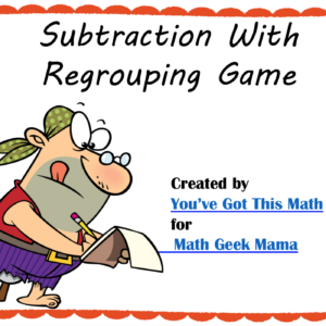 Pirate Themed Subtraction Game (3-Digit Regrouping)
