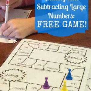 Adding and Subtracting Large Numbers {Free Game}