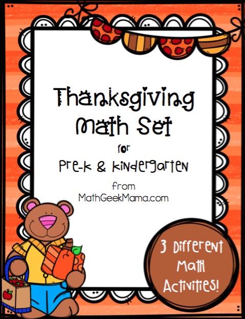 Thanksgiving Math Activities (PreK-K)