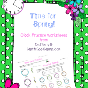 "Time for Spring" Telling Time Activity Pack