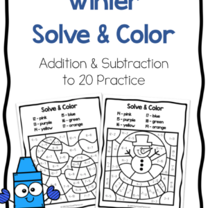 Winter Solve & Color Practice Pages