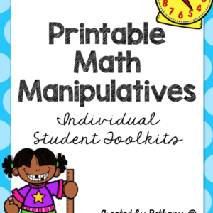Printable Math Manipulatives Toolkit
