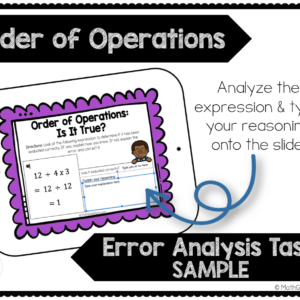 Order of Operations Tasks SAMPLE | DIGITAL Resource