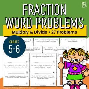 Multiply & Divide Fractions Word Problem Set - PRINT + DIGITAL