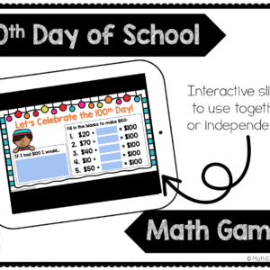 Digital 100th Day Math Activities