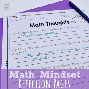 Math Thoughts: Reflection for Back to School