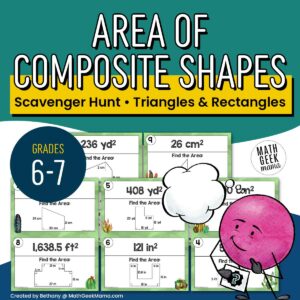 Area of Composite Figures Review - 6th Grade - Scavenger Hunt