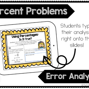 Using Percentages: Error Analysis FREEBIE