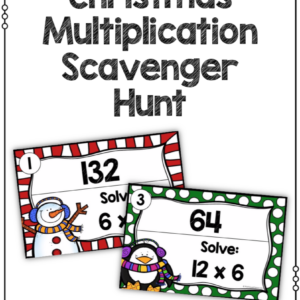 Multiplication Facts Christmas Scavenger Hunt