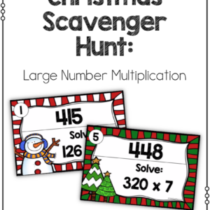 Large Number Multiplication: Christmas Scavenger Hunt