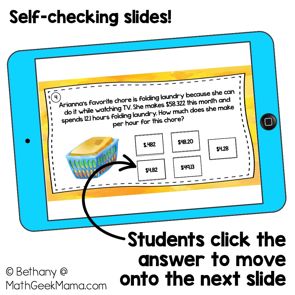 6th Grade Math Practice or Review - DIGITAL Activities BUNDLE - Image 4