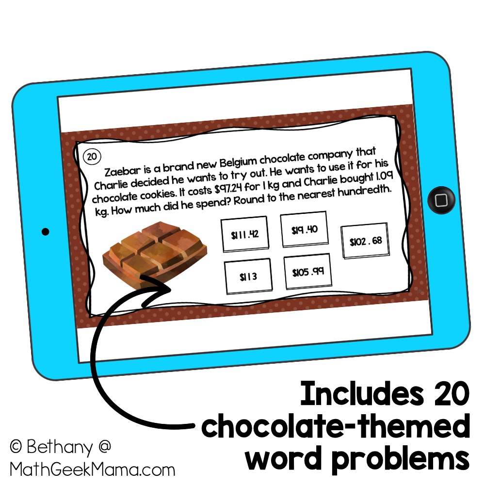 Decimal Multiplication Word Problems - DIGITAL - Grades 6-7 - Self-Checking - Image 4