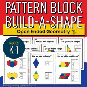 Pattern Block Build-a-Shape - Recognize & Compose Shapes - Grades K-1 - PRINT