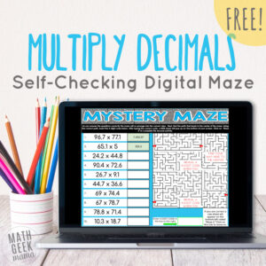Mystery Maze: Multiply Decimals Challenge