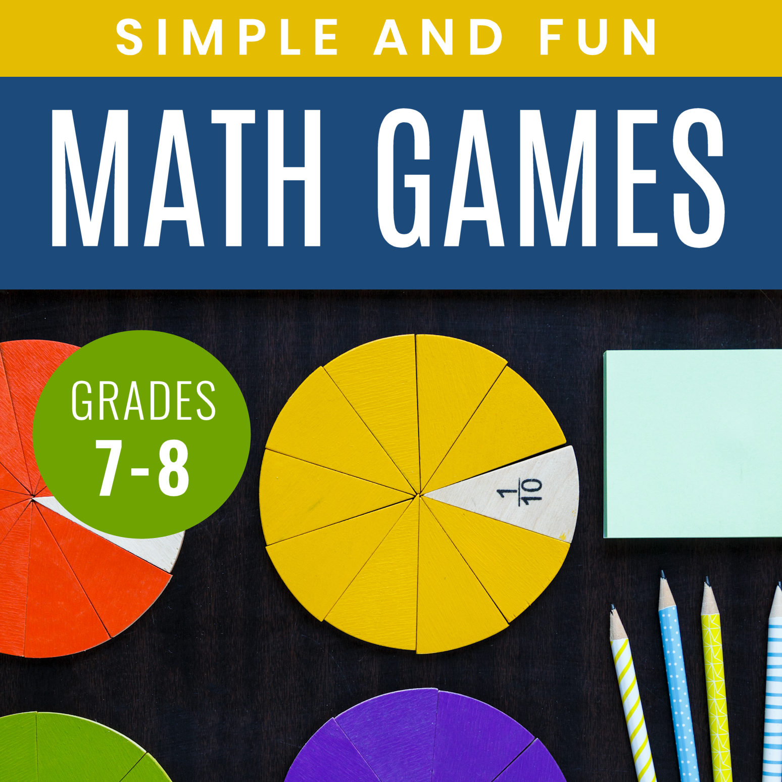 Simple & Fun Math Games - Grades 7-8 - PRINTABLE - Cards, Dice, Puzzles